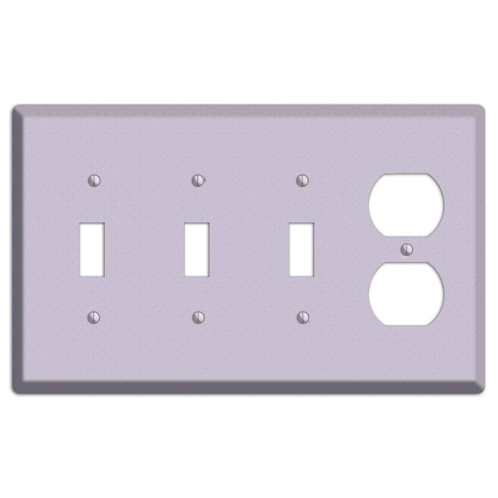 Lavender with Tiny Dots 3 Toggle / Duplex Wallplate