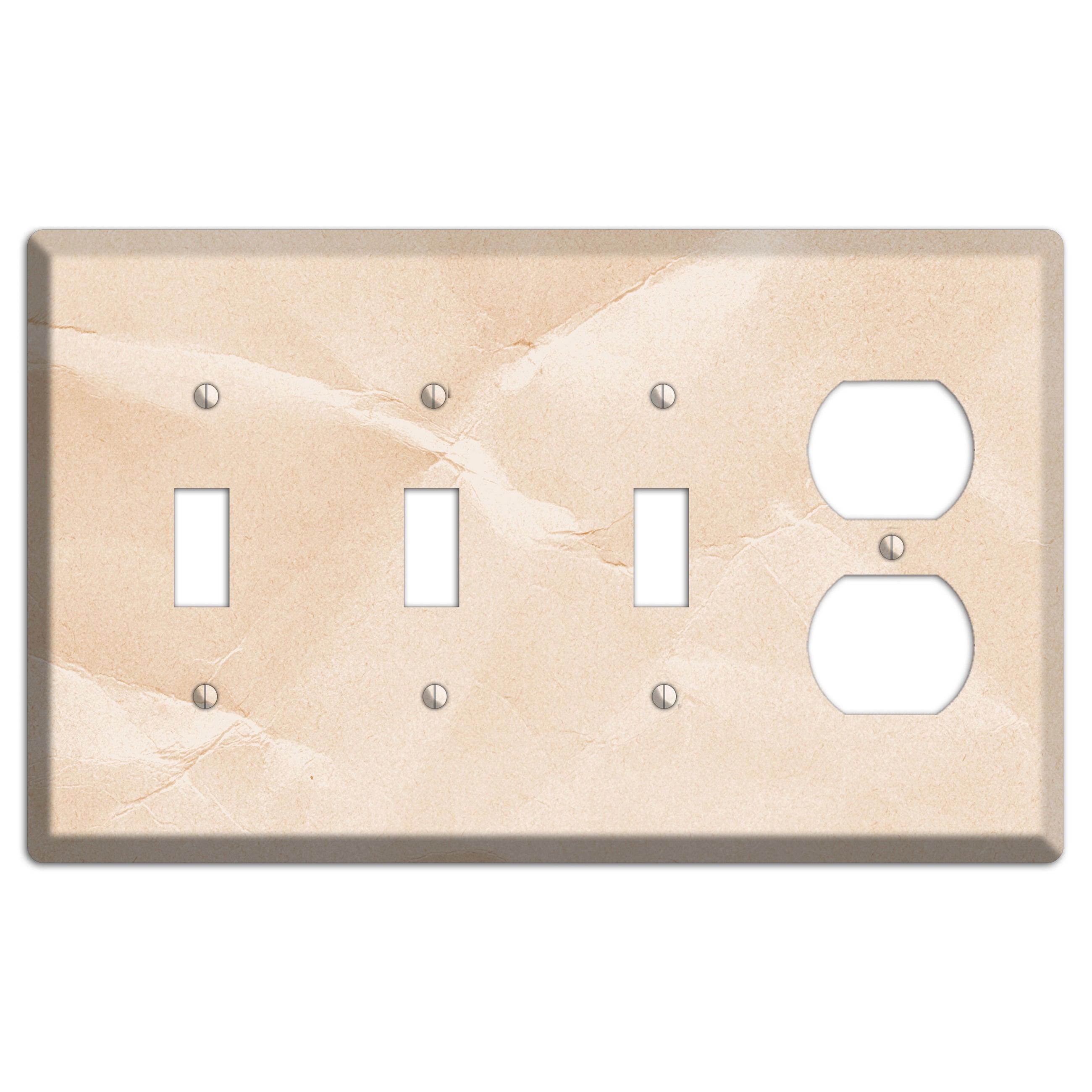 Almond Neutral Texture 3 Toggle / Duplex Wallplate