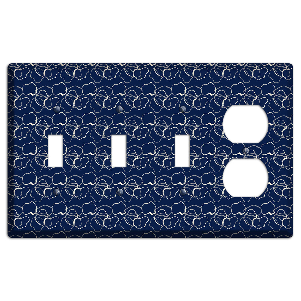 Blue with Irregular Circles 3 Toggle / Duplex Wallplate