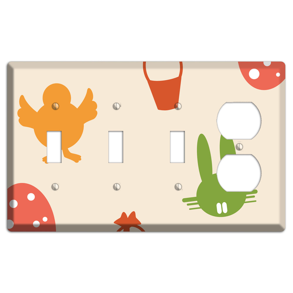 Yellow Chick 3 Toggle / Duplex Wallplate