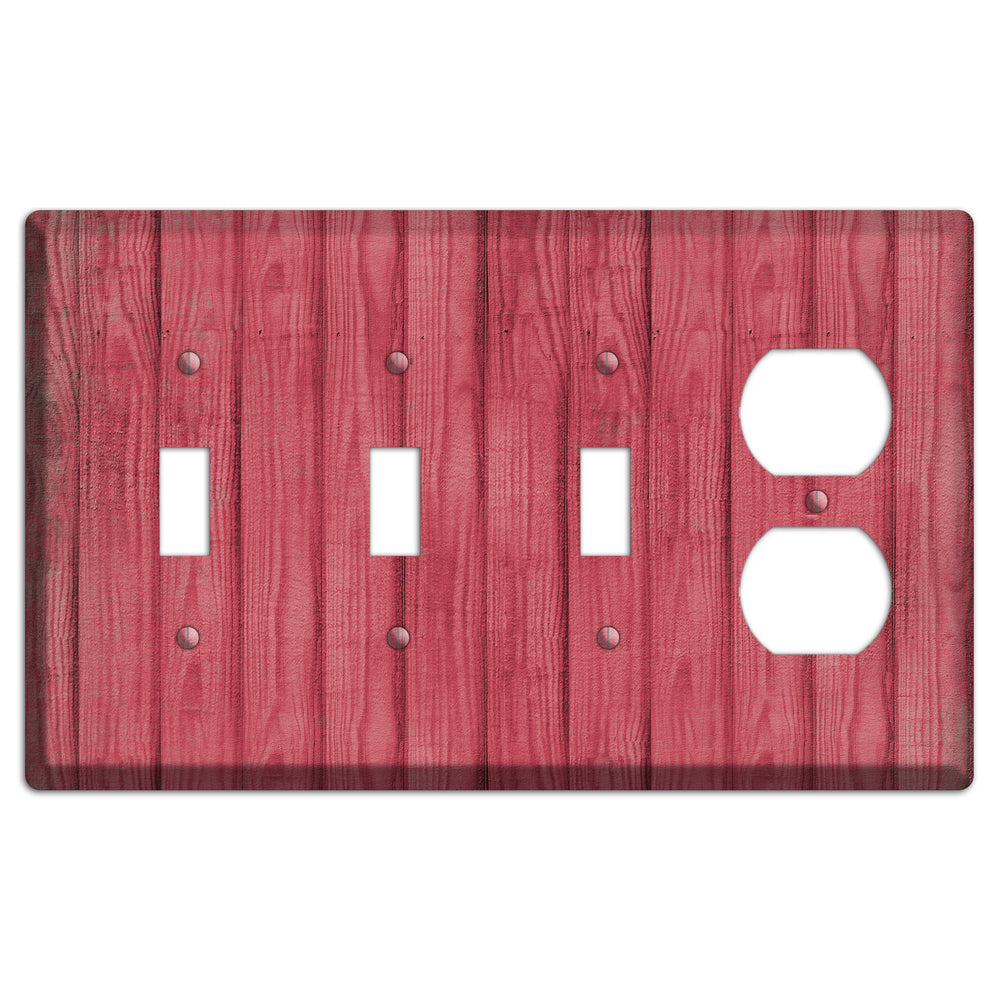 Fuzzy Wuzzy Weathered Wood 3 Toggle / Duplex Wallplate