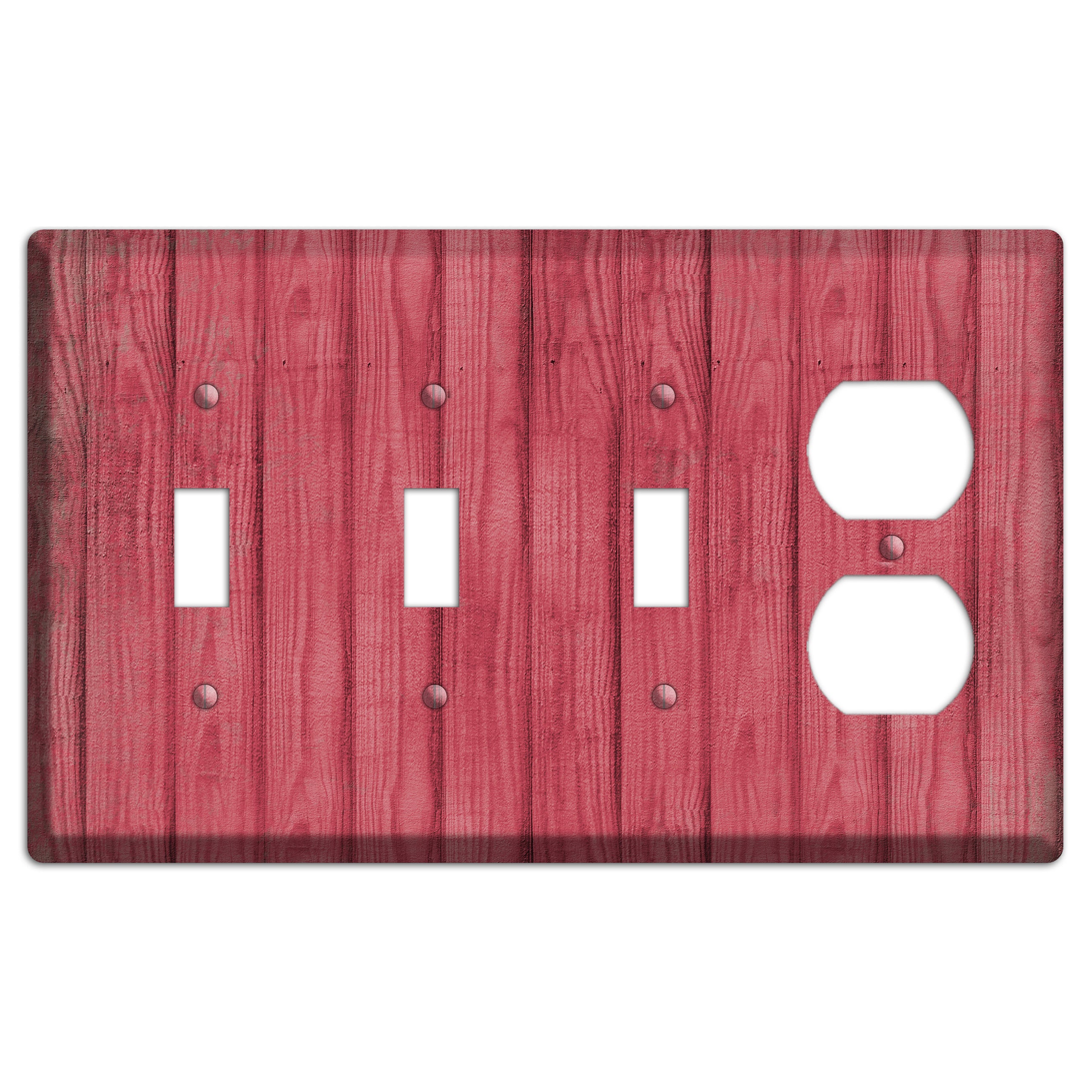Fuzzy Wuzzy Weathered Wood 3 Toggle / Duplex Wallplate