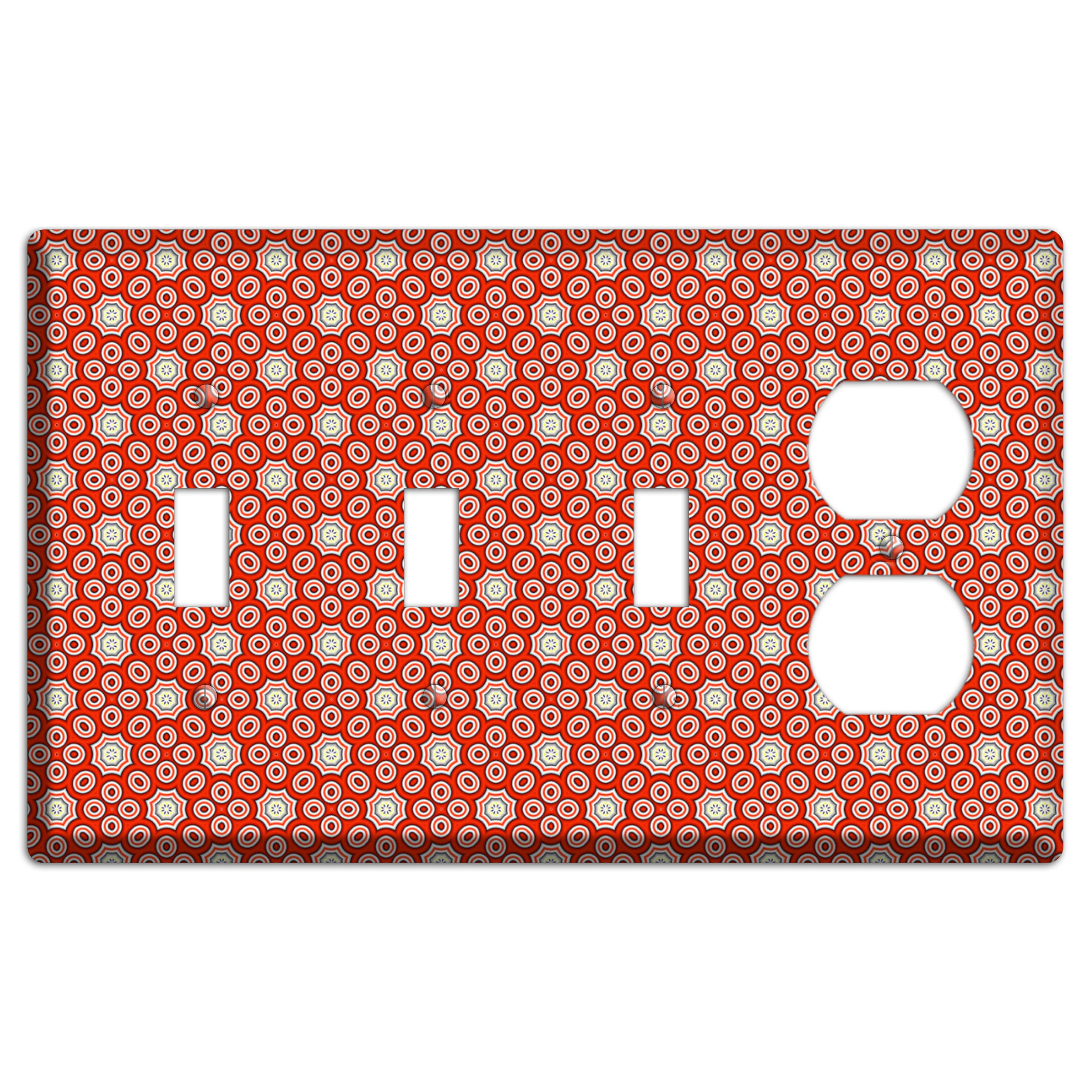 Red Foulard 3 Toggle / Duplex Wallplate