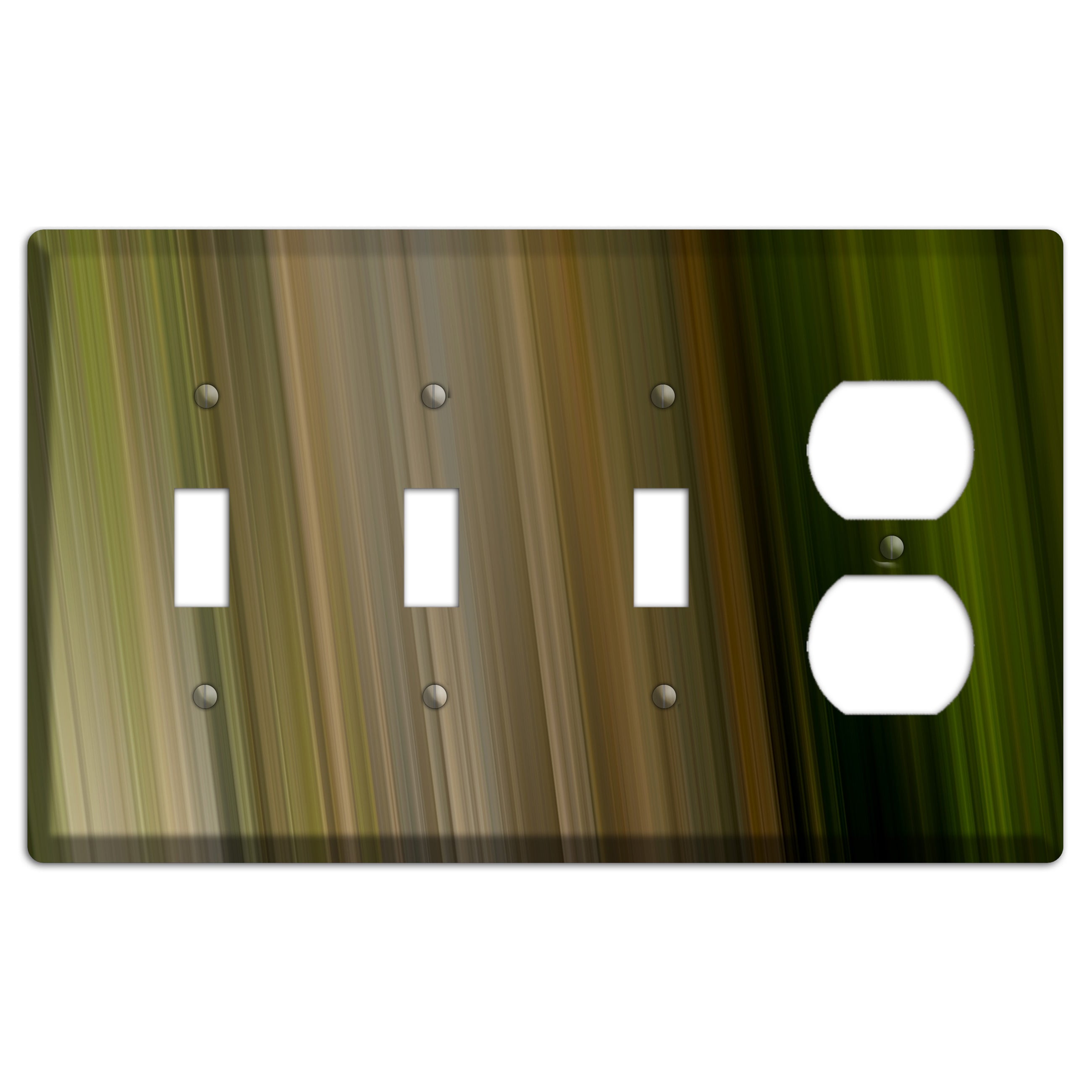 Olive and Brown Ray of Light 3 Toggle / Duplex Wallplate