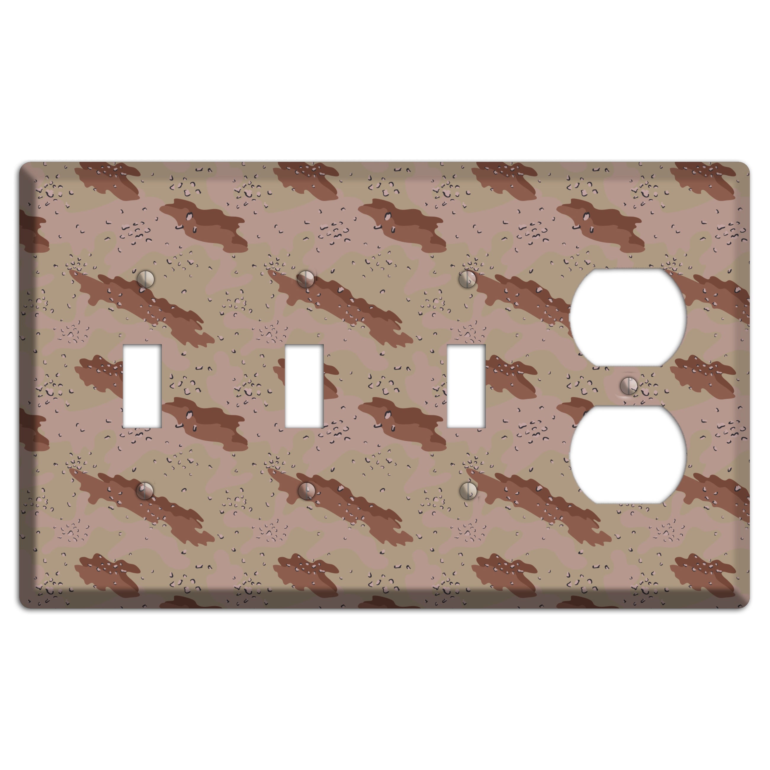Chocolate Chip Camo 3 Toggle / Duplex Wallplate