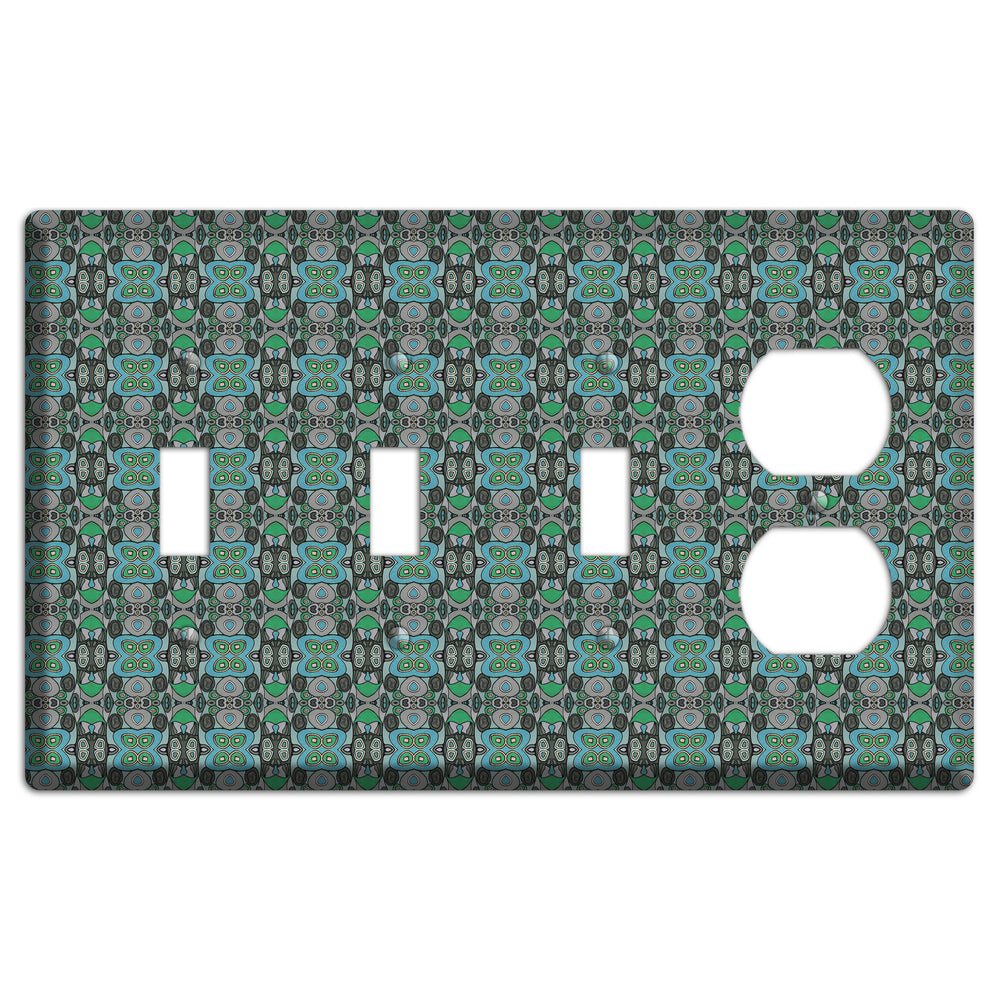 Green Tapestry 3 Toggle / Duplex Wallplate