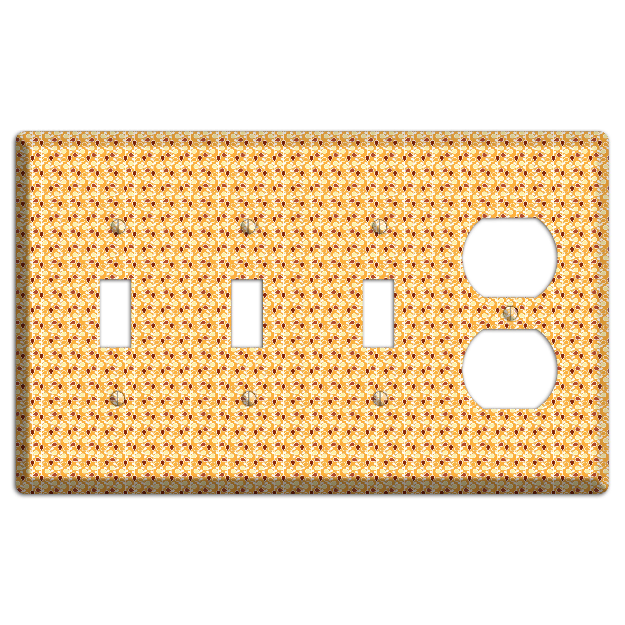 Tiny Yellow Teardrop Vine 3 Toggle / Duplex Wallplate