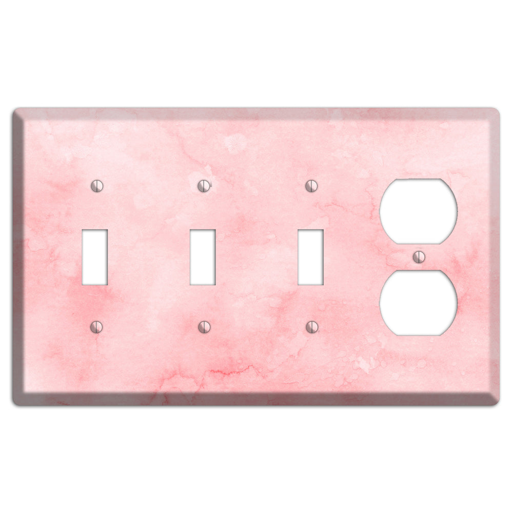 Mandys Pink Soft Coral 3 Toggle / Duplex Wallplate