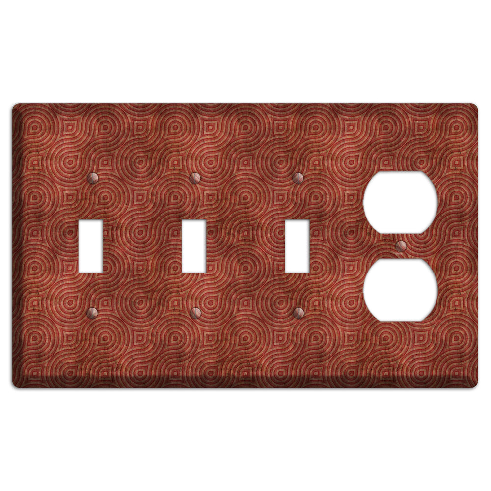 Red Swirl 3 Toggle / Duplex Wallplate