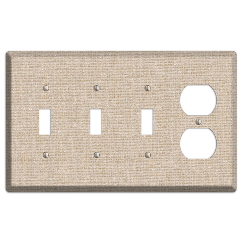 Vanilla Neutral Texture 3 Toggle / Duplex Wallplate
