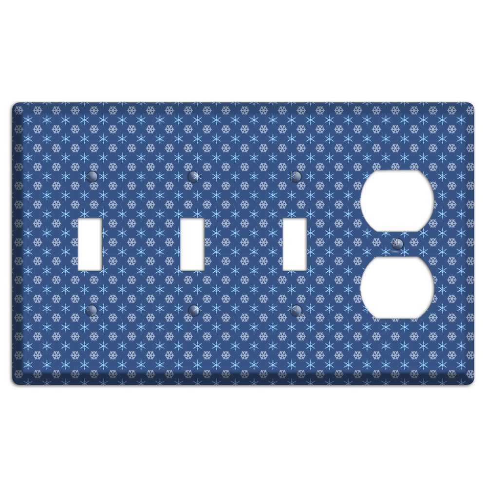 Blue Foulard 3 Toggle / Duplex Wallplate