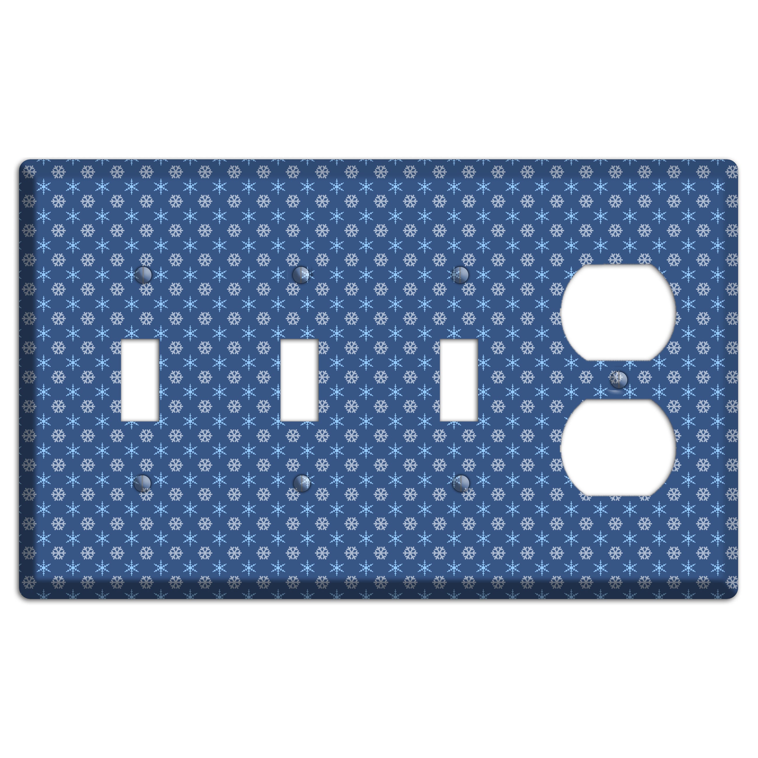 Blue Foulard 3 Toggle / Duplex Wallplate