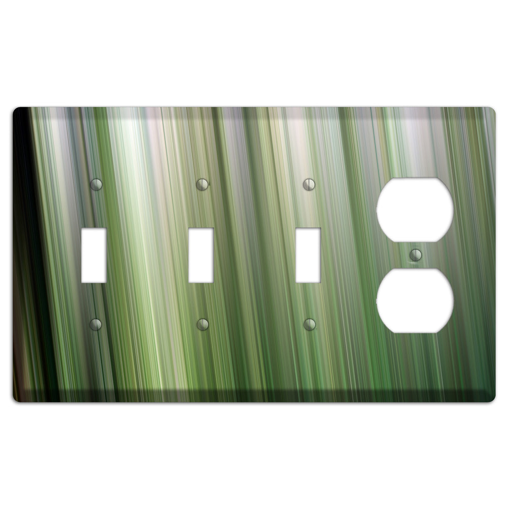 Green Ray of Light 2 3 Toggle / Duplex Wallplate
