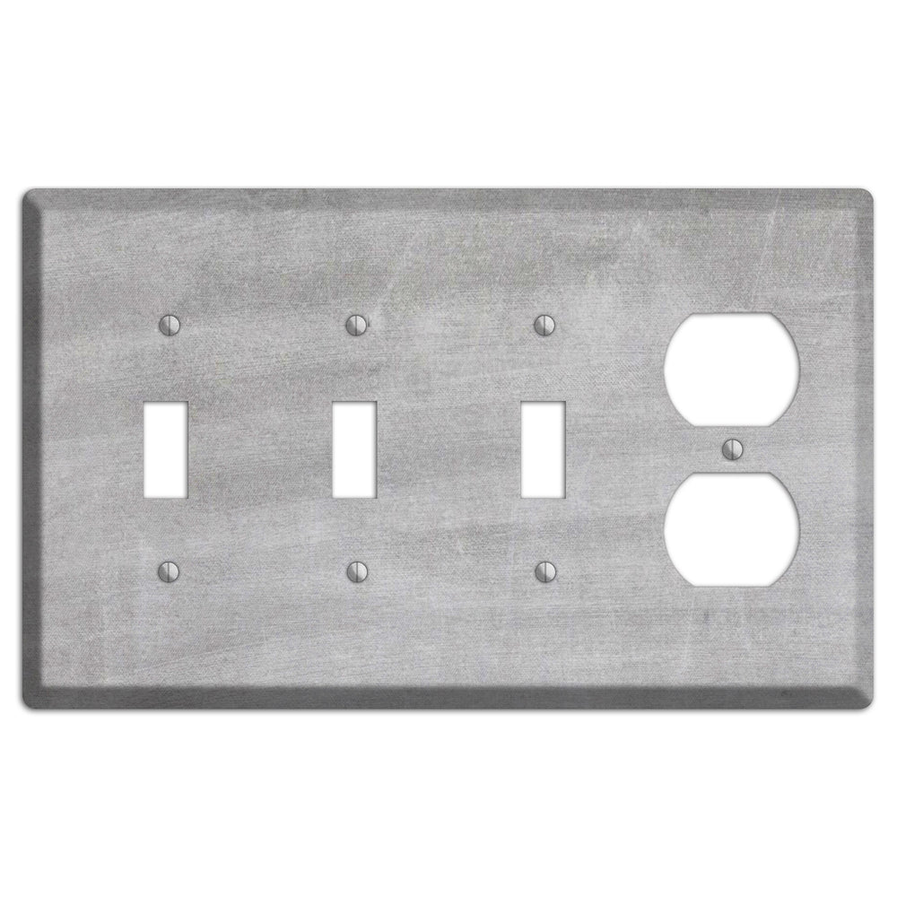 Chalk Light Grey 3 Toggle / Duplex Wallplate