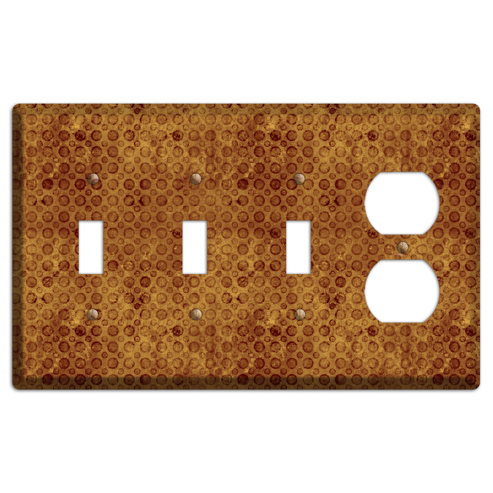 Maroon Circles 3 Toggle / Duplex Wallplate