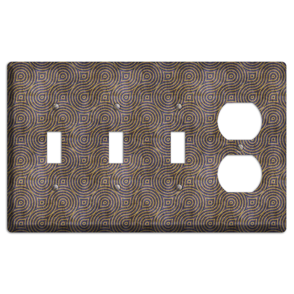 Purple Swirl 3 Toggle / Duplex Wallplate