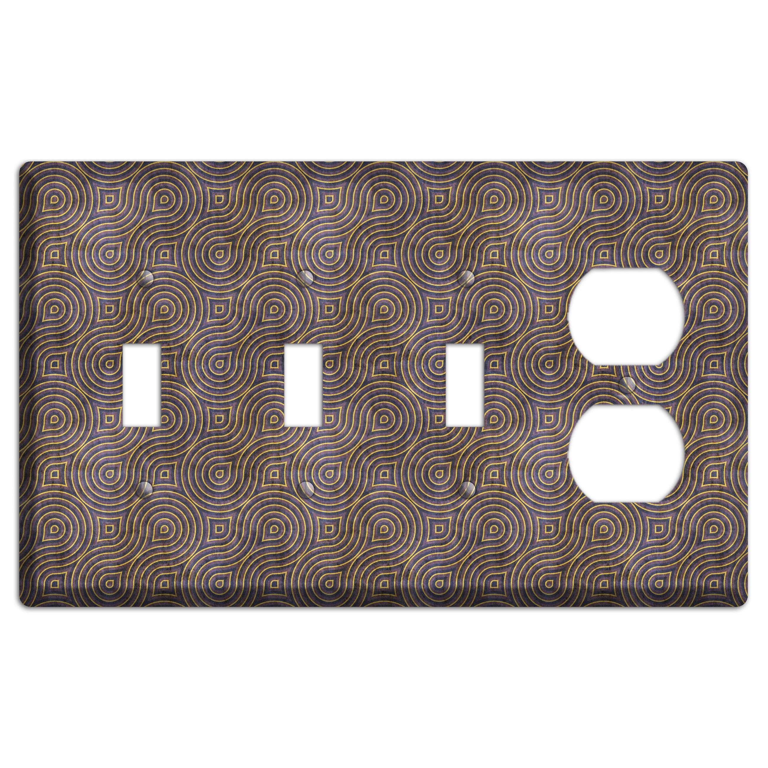 Purple Swirl 3 Toggle / Duplex Wallplate