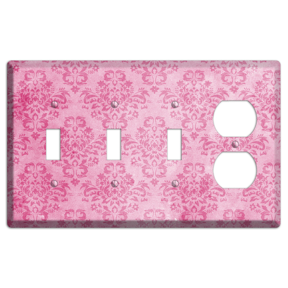 Beauty Bush Pink Texture 3 Toggle / Duplex Wallplate