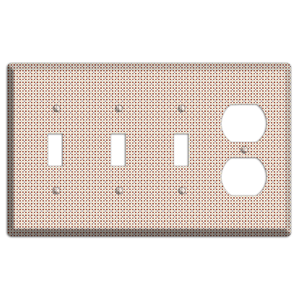 Beige Weave 3 Toggle / Duplex Wallplate