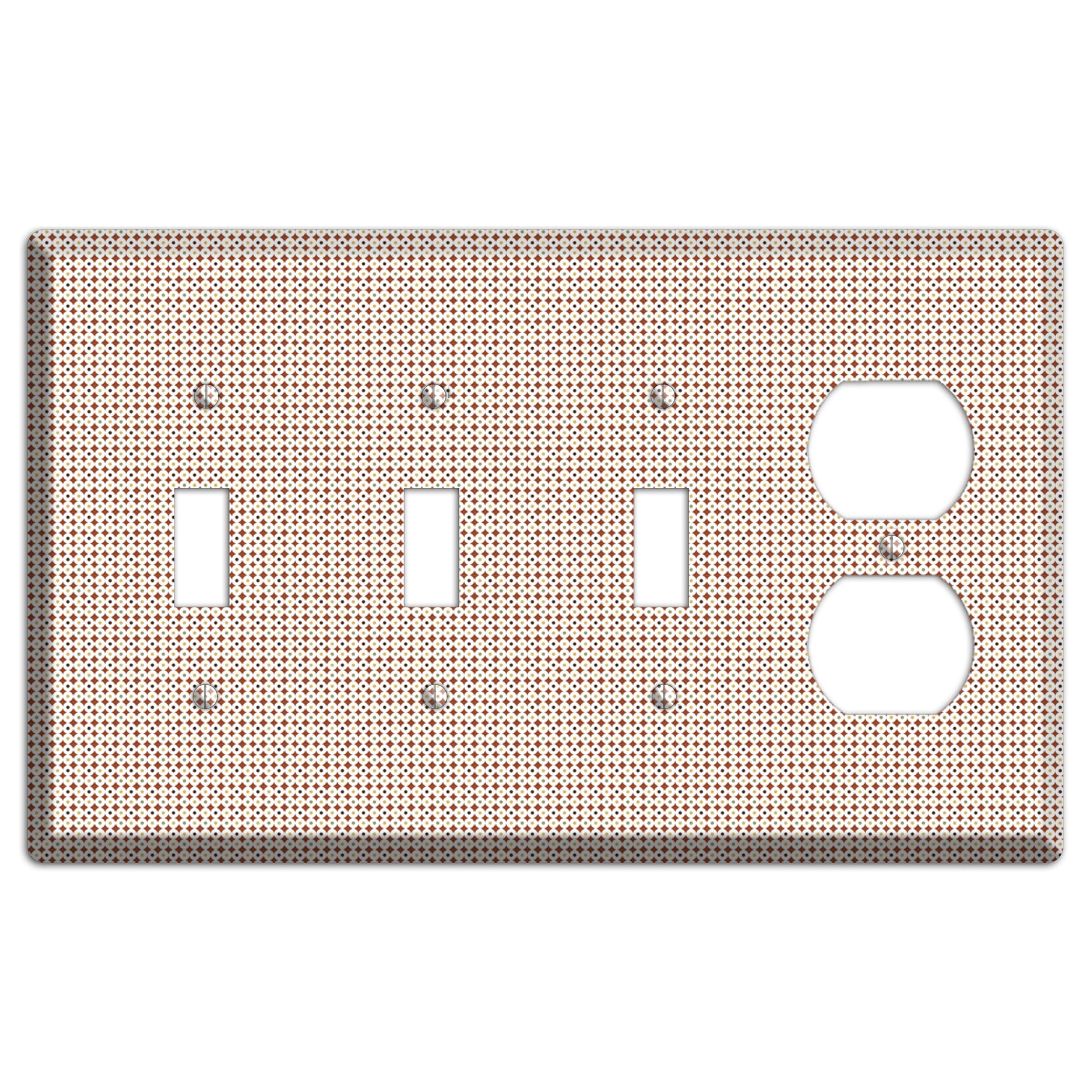 Beige Weave 3 Toggle / Duplex Wallplate