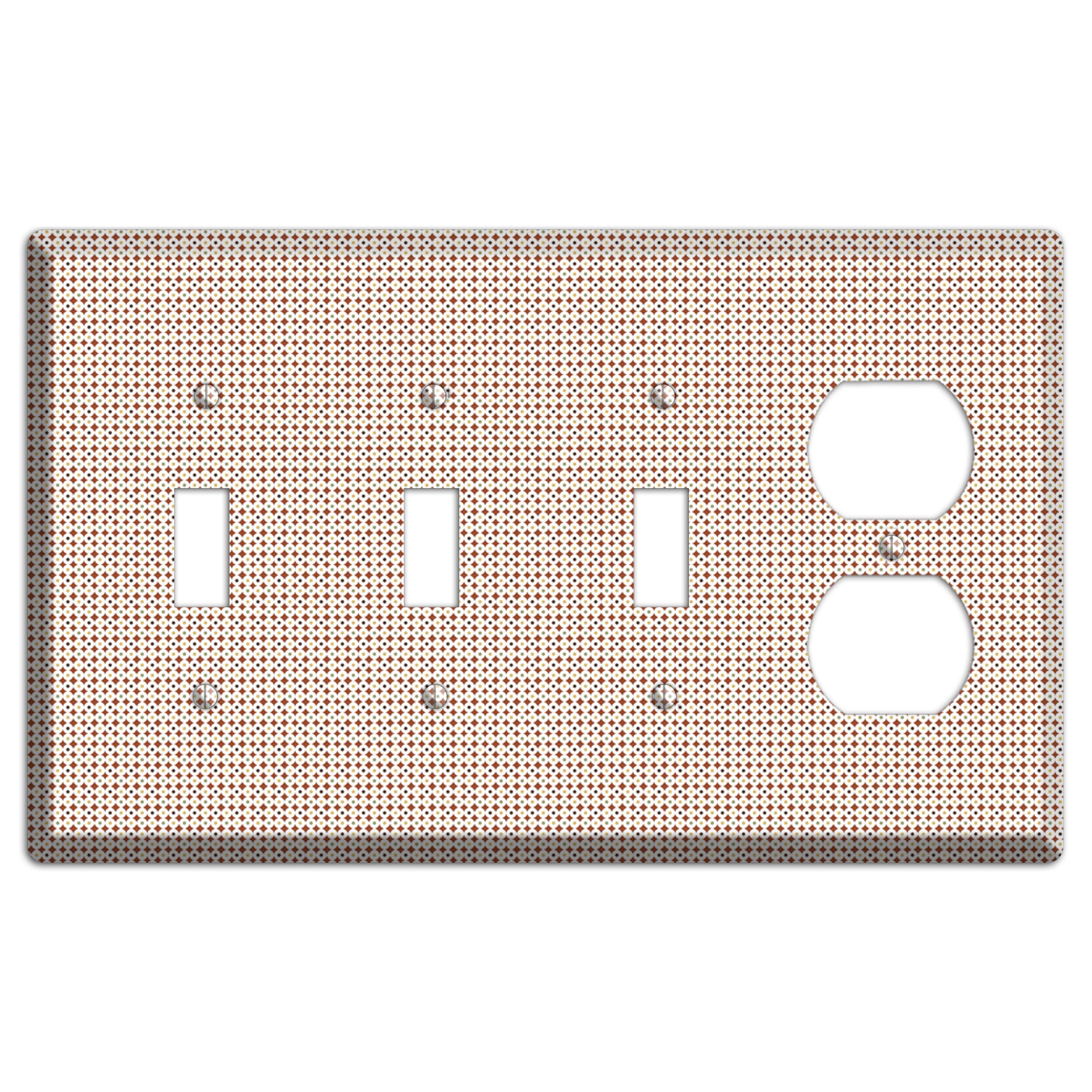 Beige Weave 3 Toggle / Duplex Wallplate