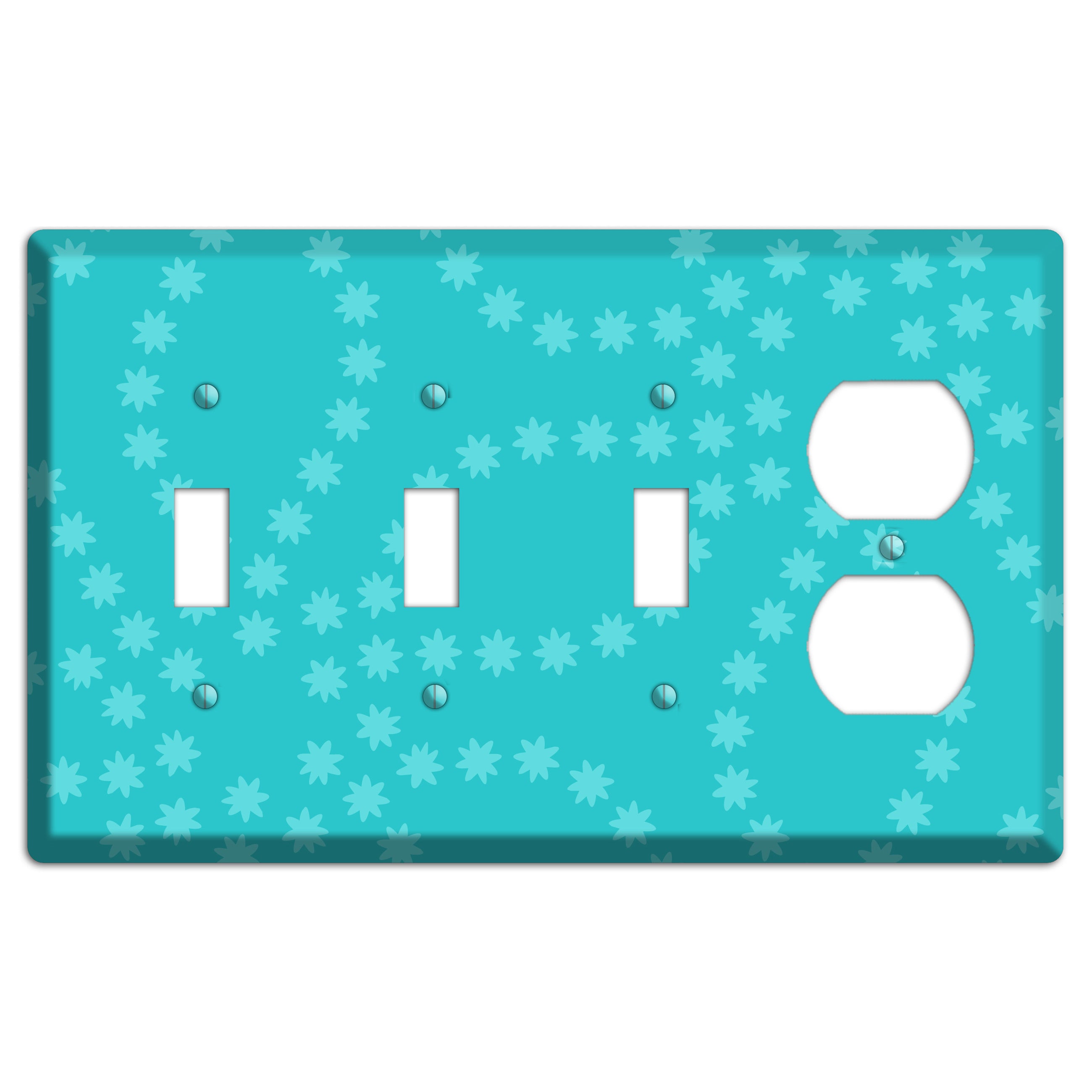 Multi Turquoise Constellation 3 Toggle / Duplex Wallplate