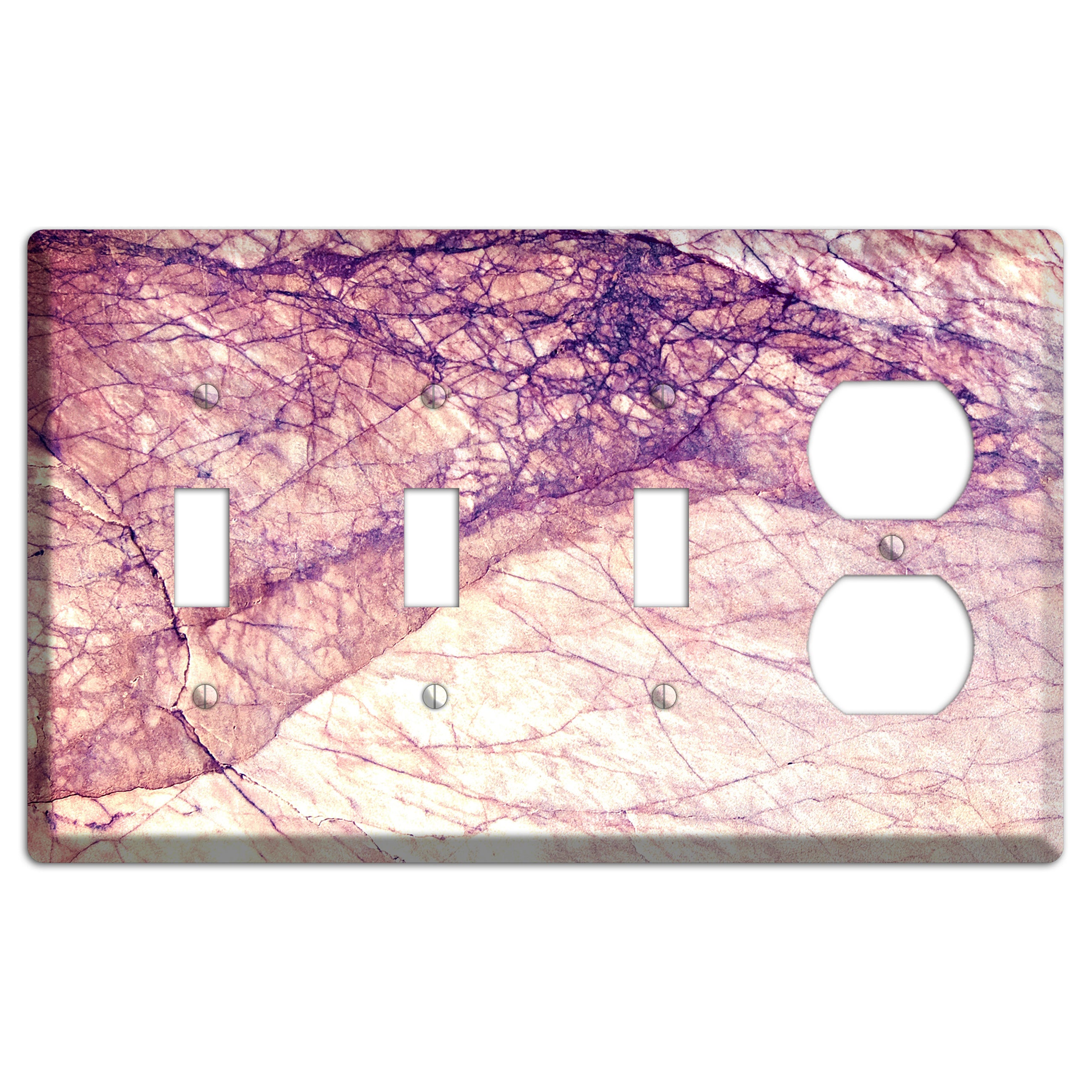 Cavern Pink Marble 3 Toggle / Duplex Wallplate