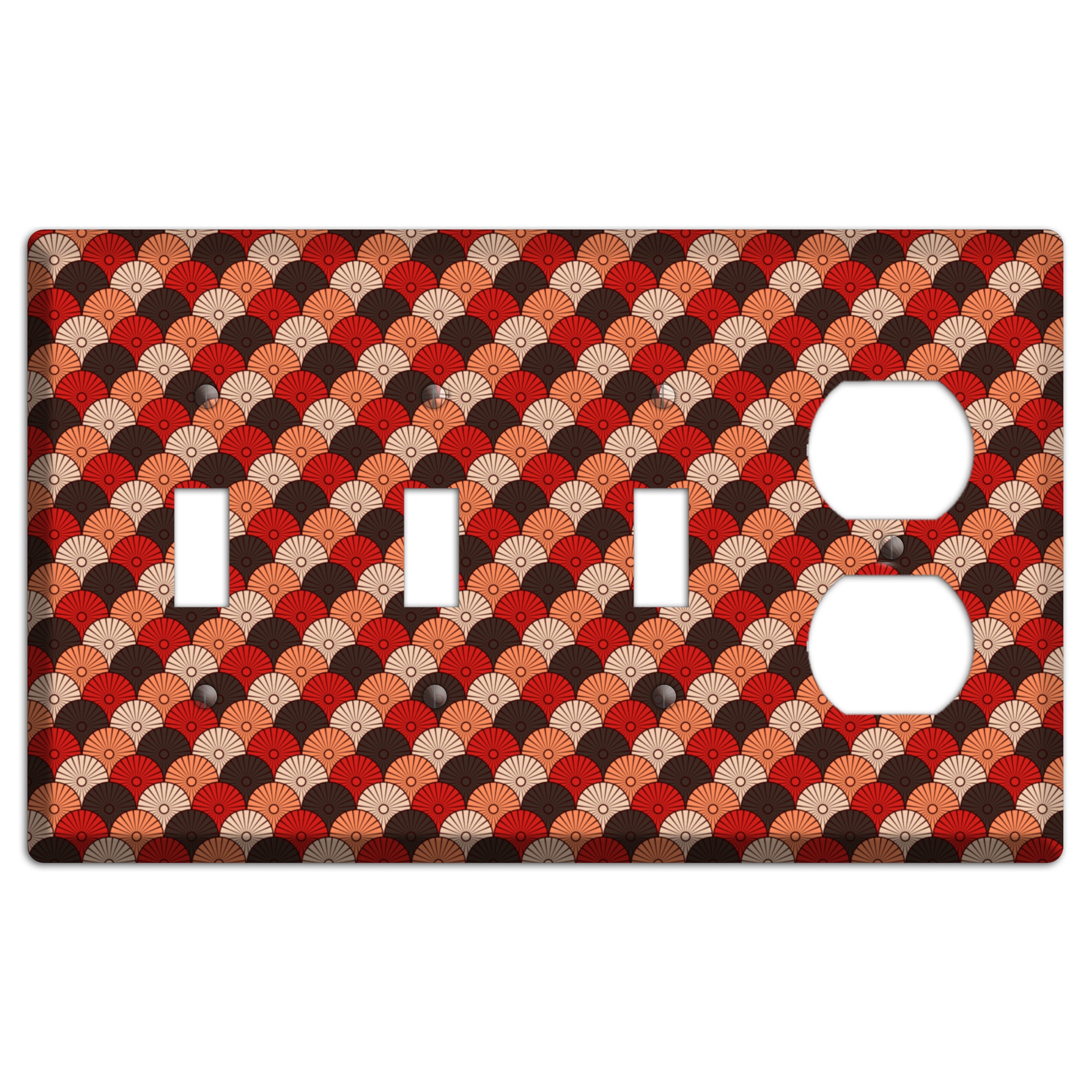 Asian Scallops 3 Toggle / Duplex Wallplate