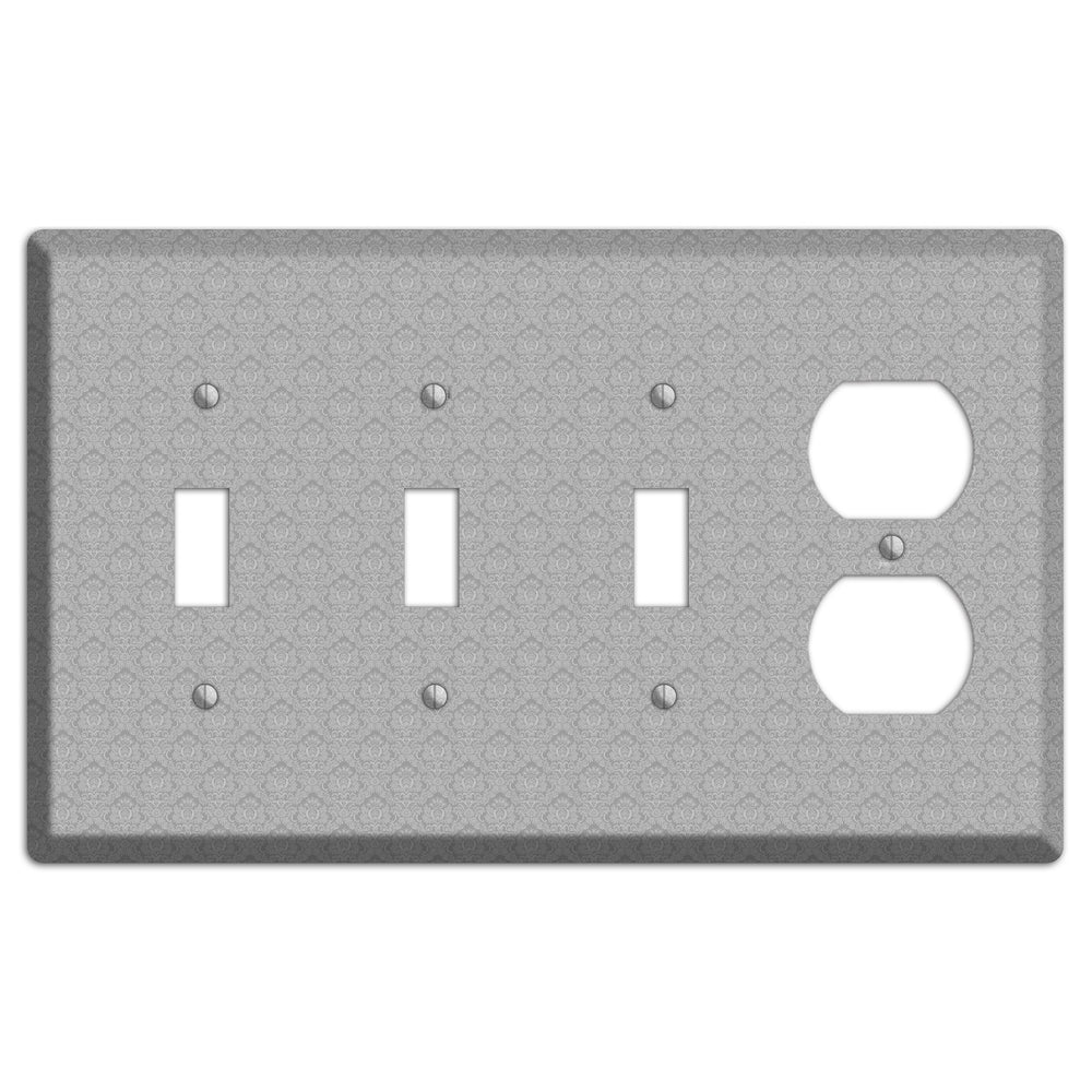 Light Grey Cartouche 3 Toggle / Duplex Wallplate