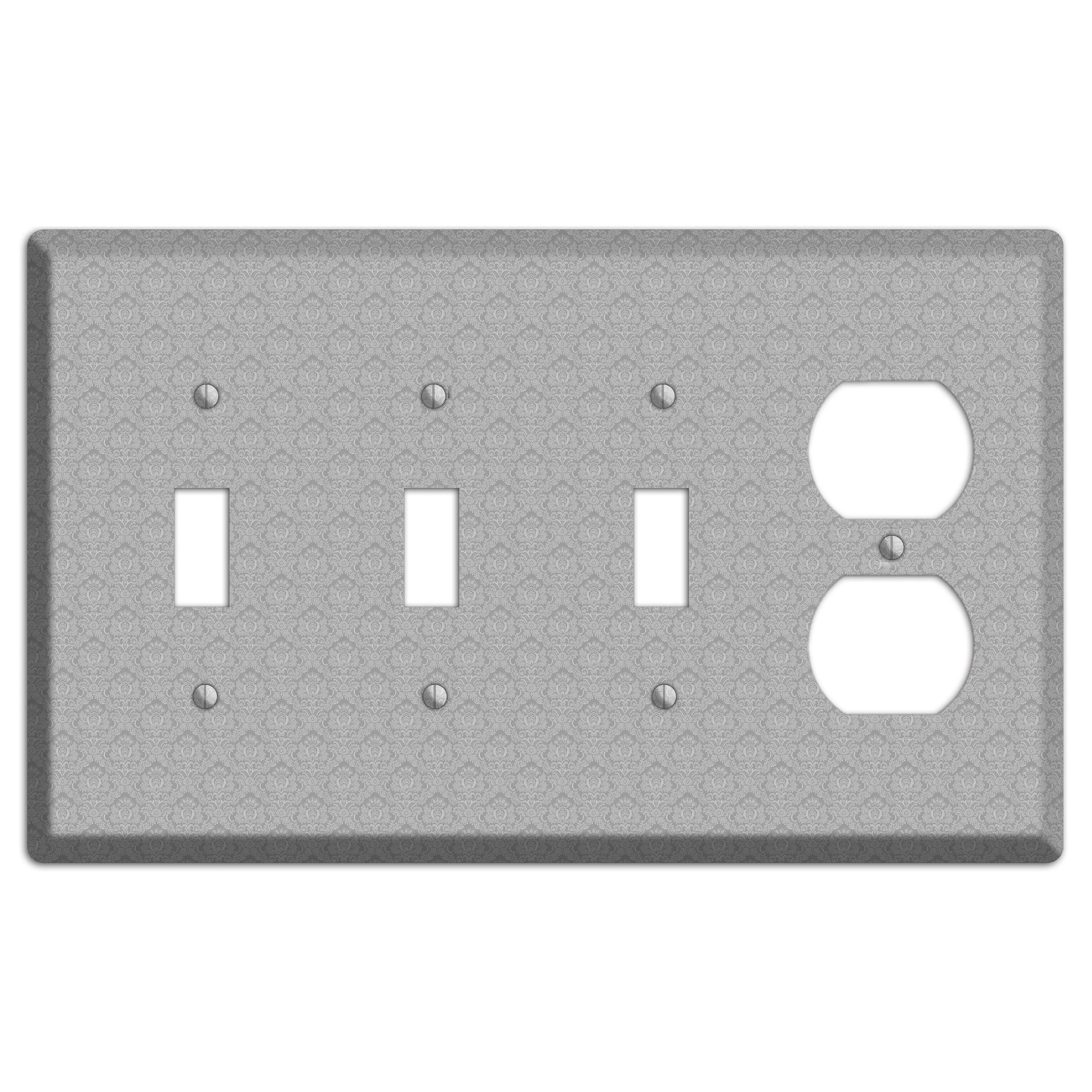 Light Grey Cartouche 3 Toggle / Duplex Wallplate