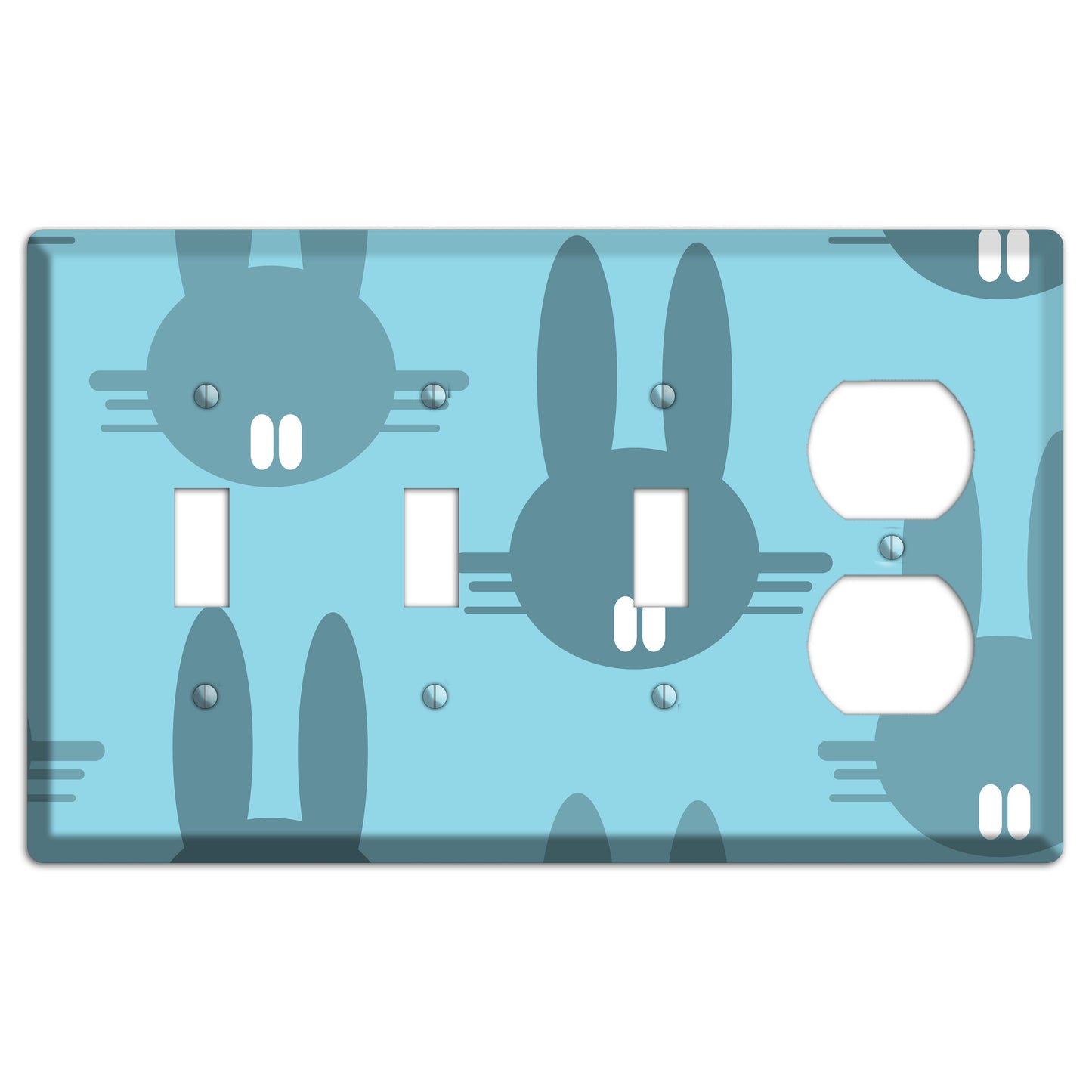 Blue Bunny 3 Toggle / Duplex Wallplate