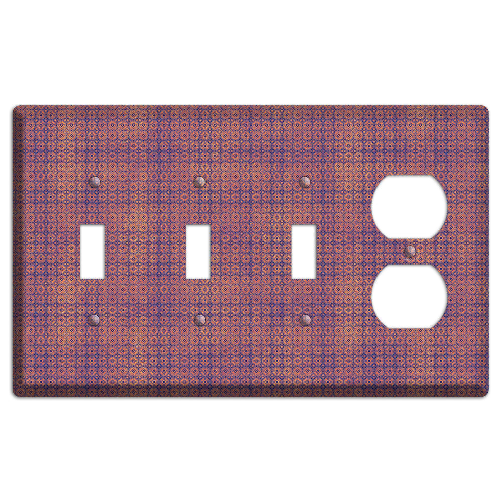 Multi Cranberry Arabesque 3 Toggle / Duplex Wallplate