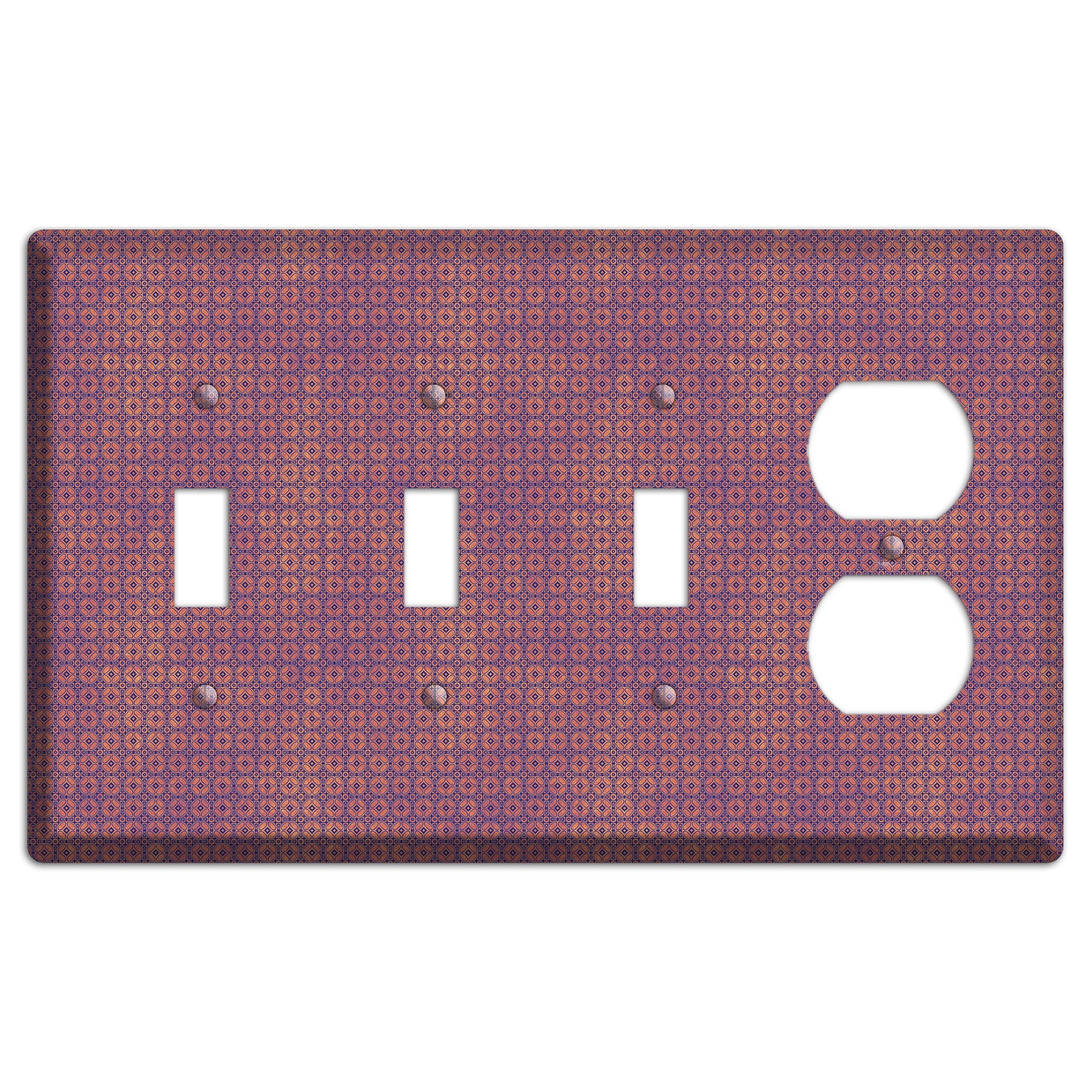 Multi Cranberry Arabesque 3 Toggle / Duplex Wallplate