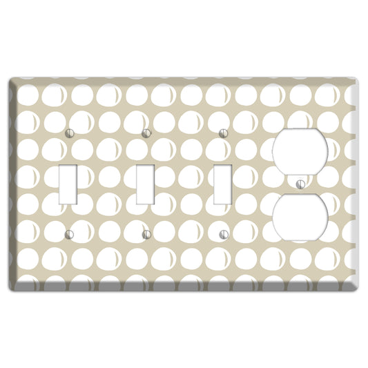 Simple Scandanavian Style KK 3 Toggle / Duplex Wallplate