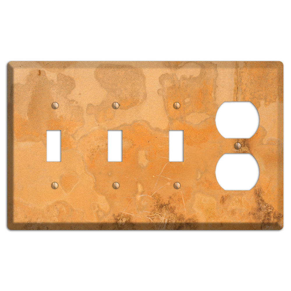 Tan Concrete 3 Toggle / Duplex Wallplate