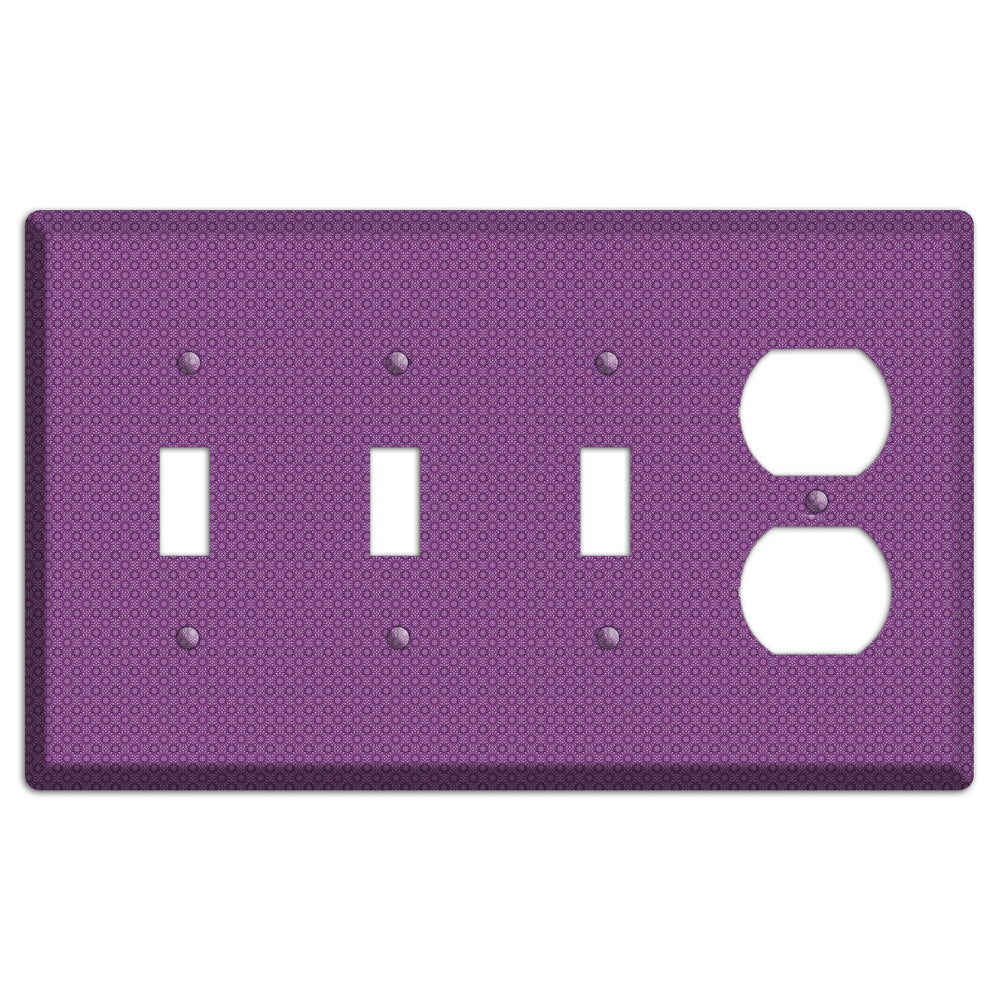 Multi Purple Foulard 3 Toggle / Duplex Wallplate