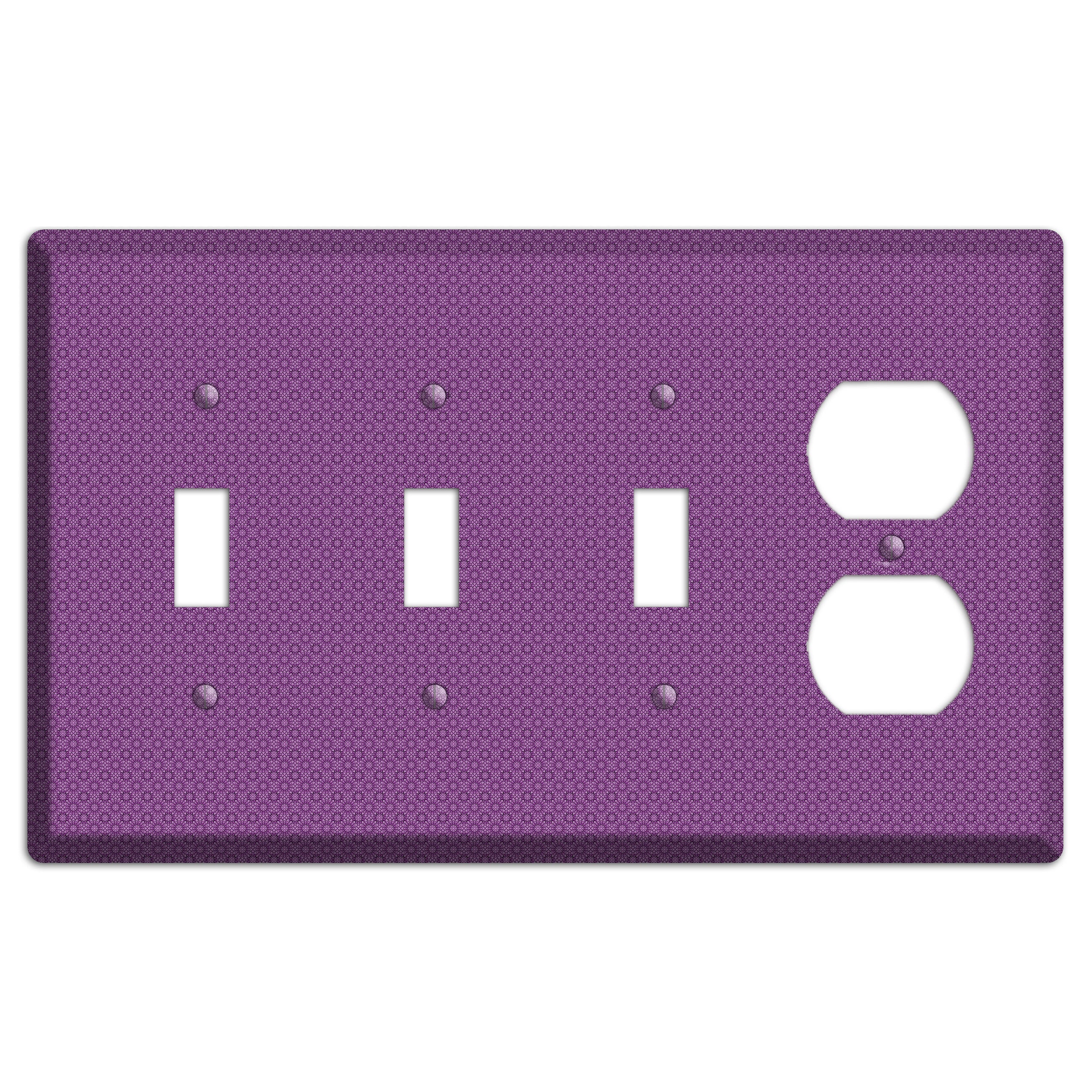 Multi Purple Foulard 3 Toggle / Duplex Wallplate