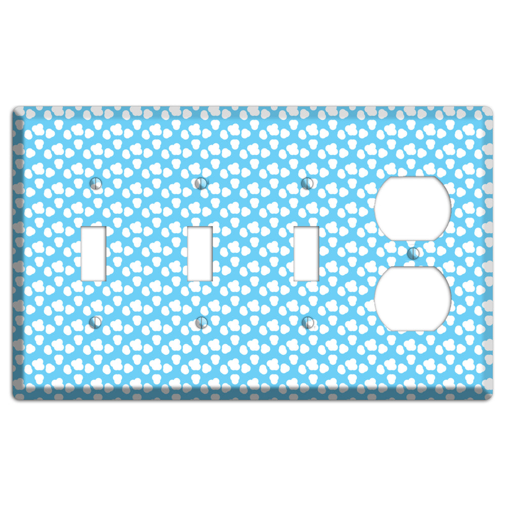 Blue Small Clouds 3 Toggle / Duplex Wallplate