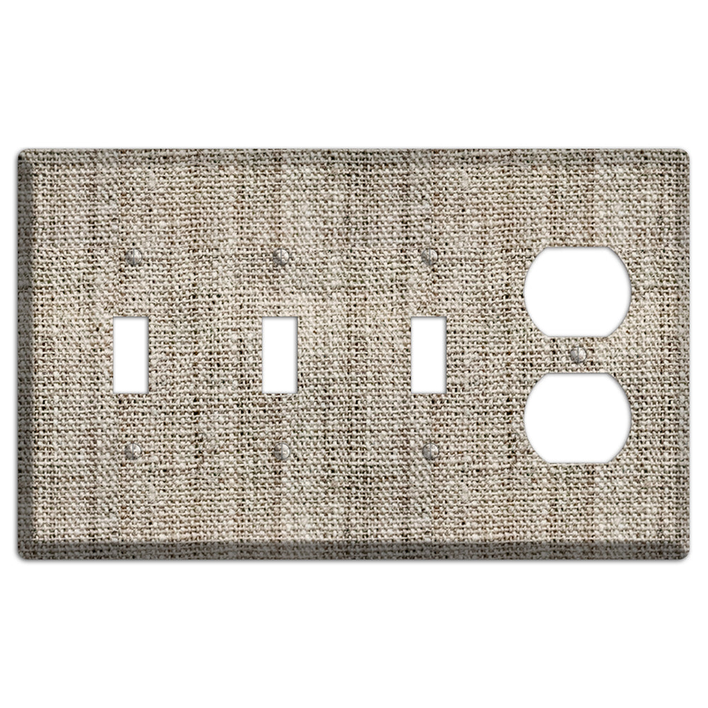 Niagara Burlap 3 Toggle / Duplex Wallplate