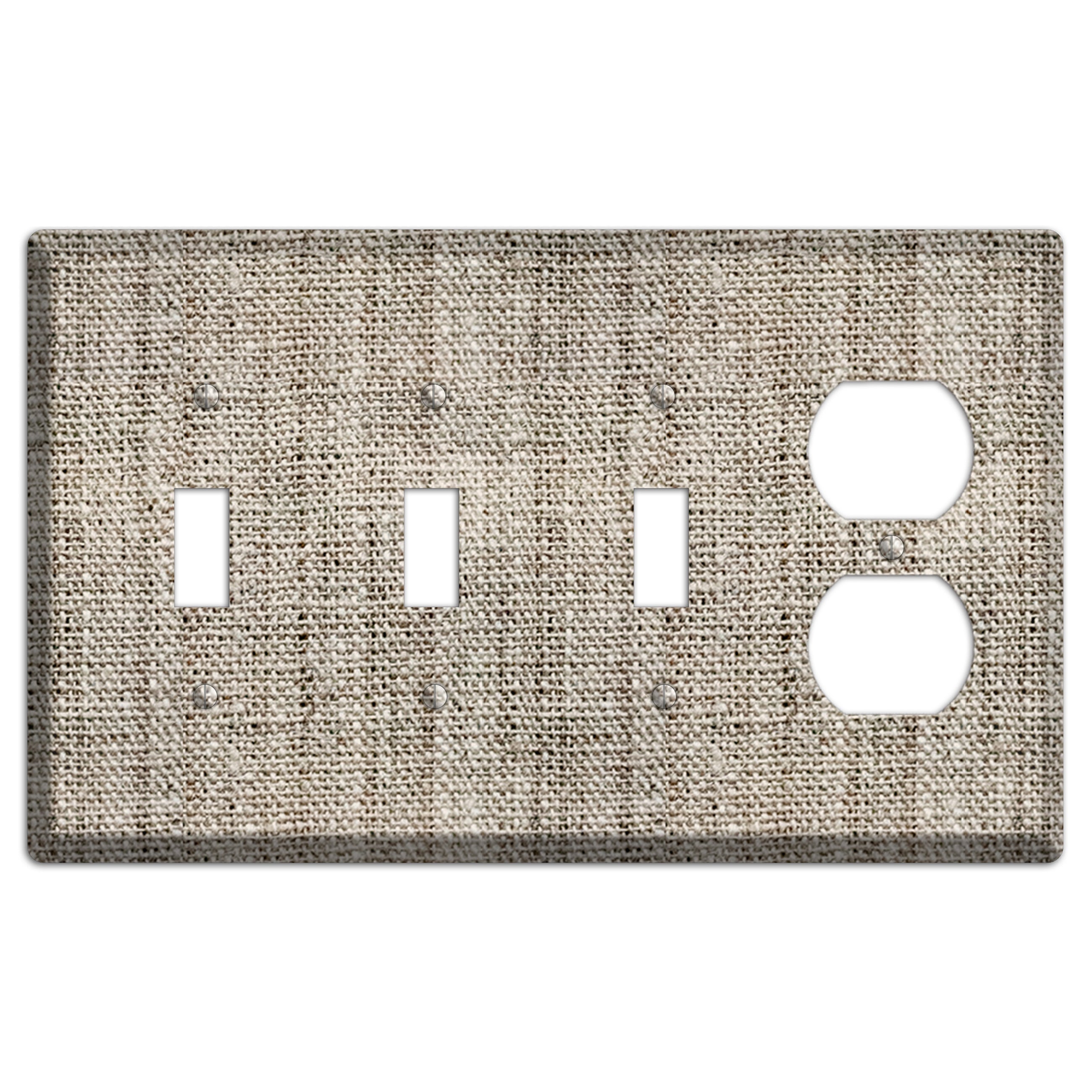 Niagara Burlap 3 Toggle / Duplex Wallplate