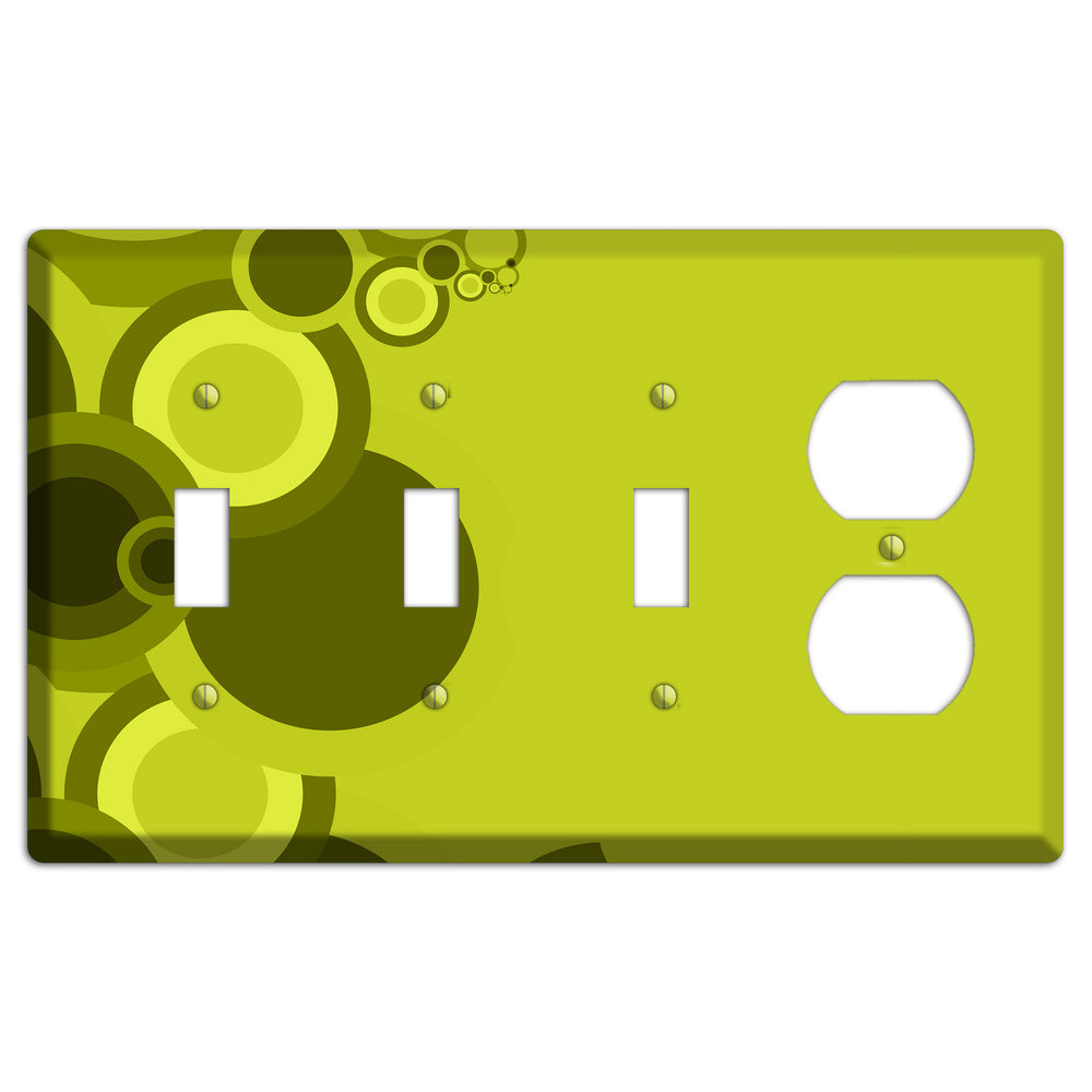 Green Circles 3 Toggle / Duplex Wallplate