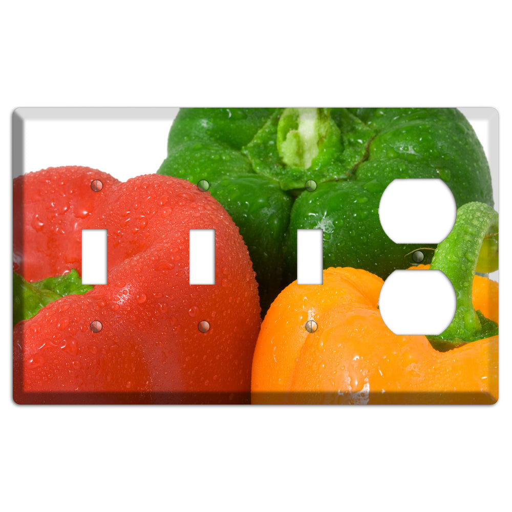 Peppers 3 Toggle / Duplex Wallplate