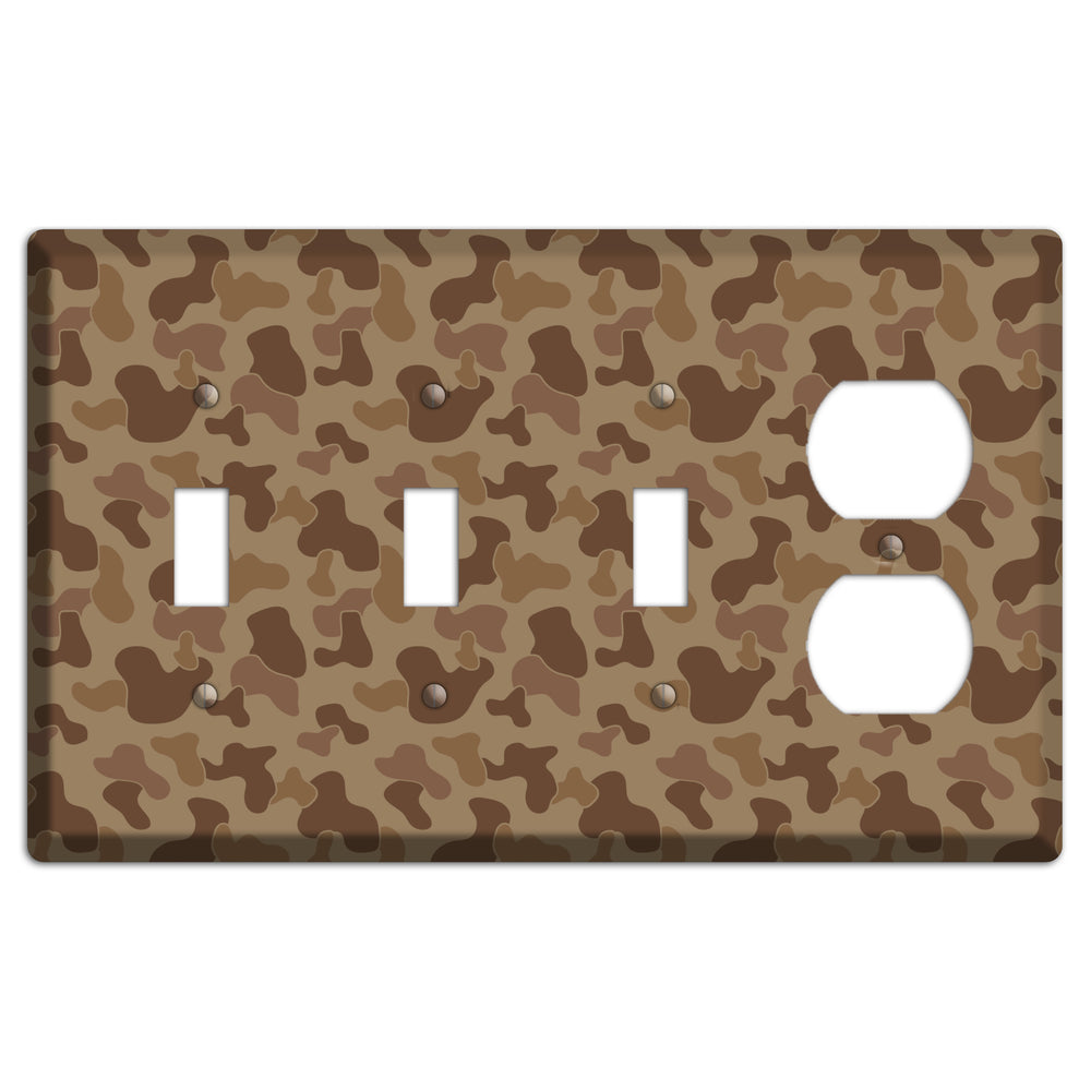 Jungle Brown Camo 3 Toggle / Duplex Wallplate