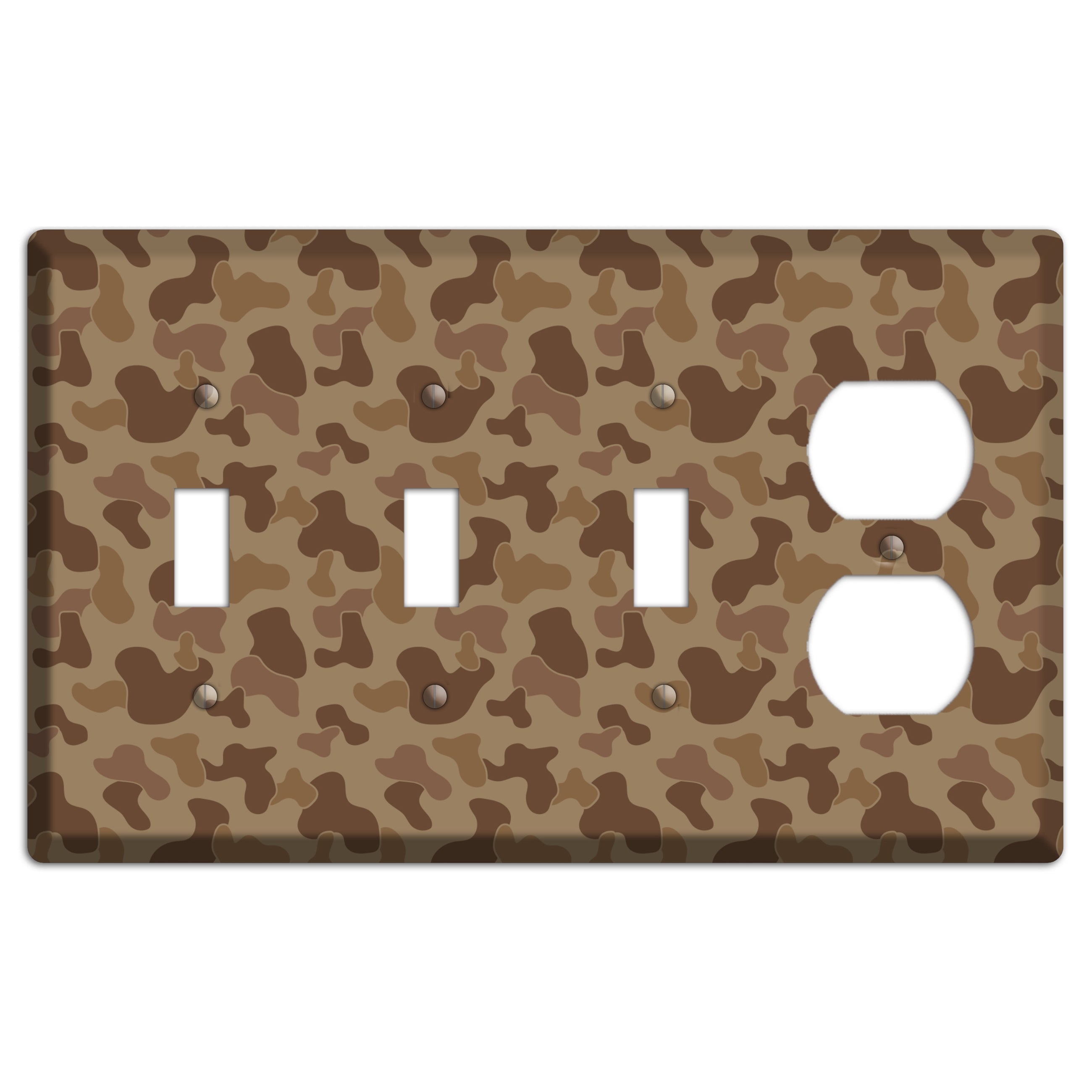 Jungle Brown Camo 3 Toggle / Duplex Wallplate
