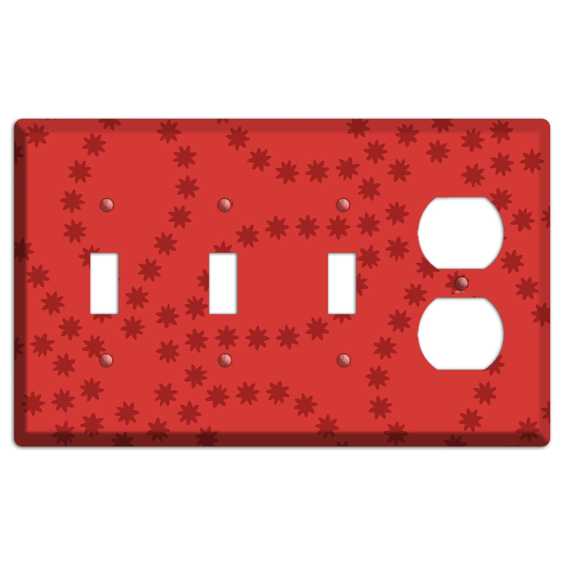 Multi Red Constellation 3 Toggle / Duplex Wallplate