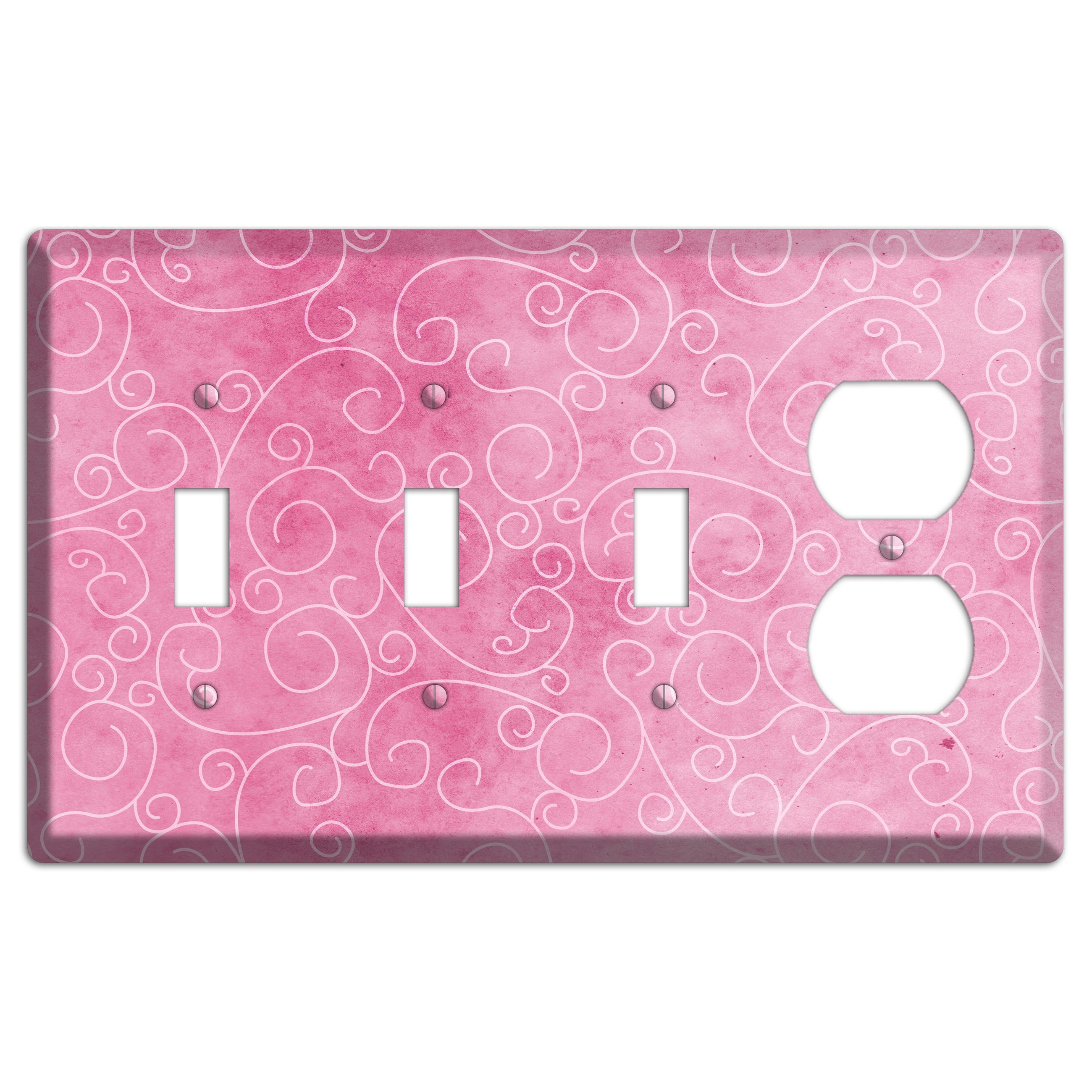 Kobi Pink Texture 3 Toggle / Duplex Wallplate