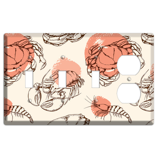 Red Crab 3 Toggle / Duplex Wallplate