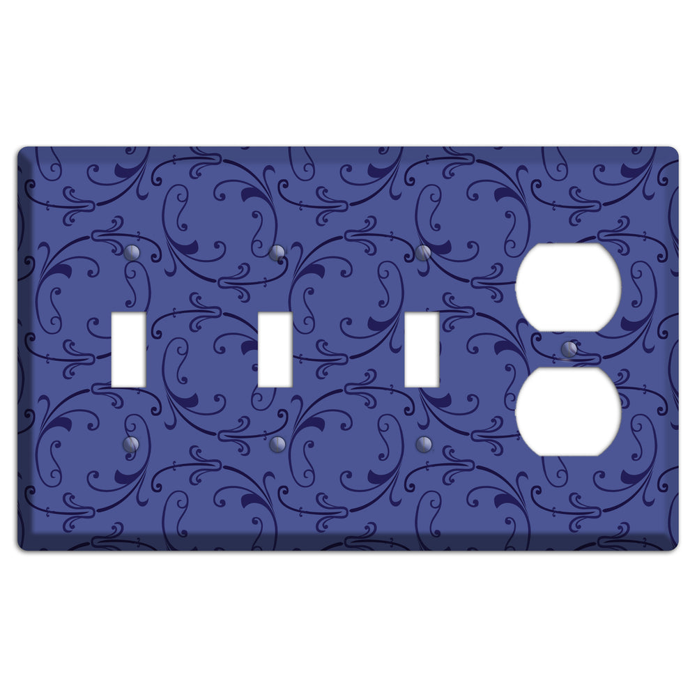 Green and Brown Argyle 3 Toggle / Duplex Wallplate