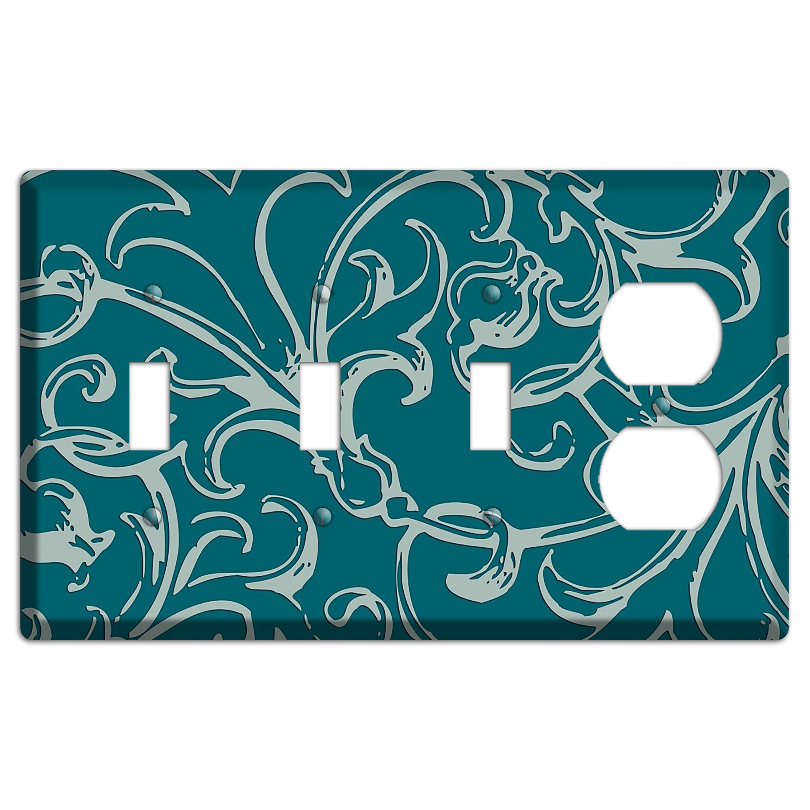 Victorian Teal 3 Toggle / Duplex Wallplate
