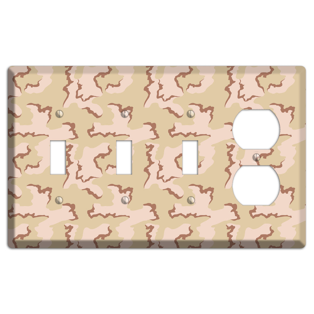 Coffee Stain Camo 3 Toggle / Duplex Wallplate